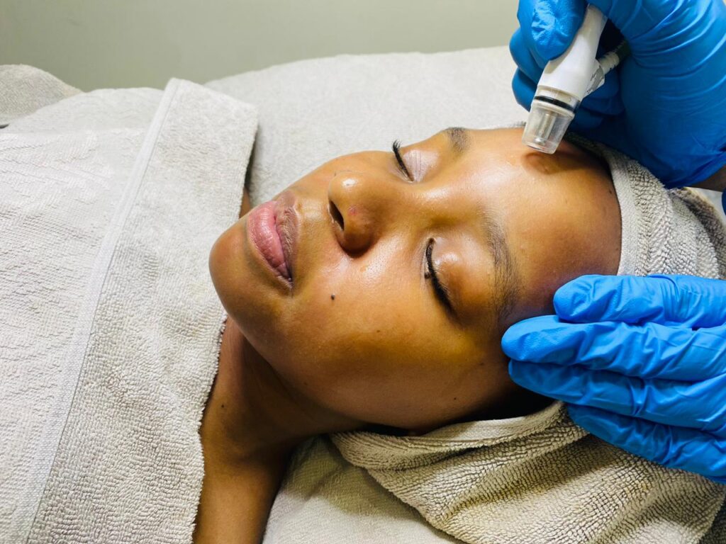 Hydrodermabrasion treatment